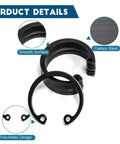 Internal Circlip Retaining Ring Kit 900Pcs To 1845Pcs Carbon Steel, two-hole smooth design, product details close-up