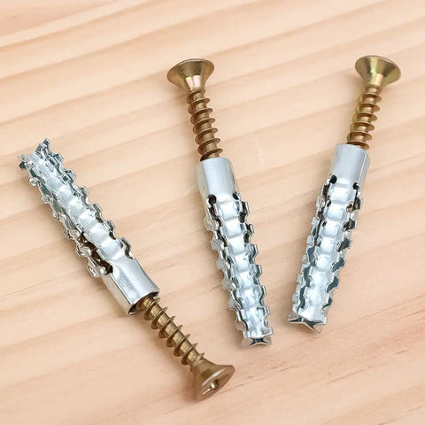 Heavy Duty Wall Anchor Expansion Bolts With Self Tapping Screws And Drilling Plugs Serrated Expansion Nails Solid Carbon Steel Construction