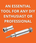 Pro Grade Replacement Punch And Die Set For Nibblers 1.6 E ABLK And BLK 1.6 E Models on orange background
