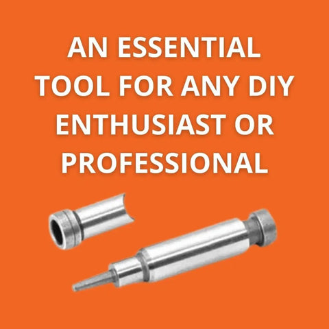 Pro Grade Replacement Punch And Die Set For Nibblers 1.6 E ABLK And BLK 1.6 E Models on orange background