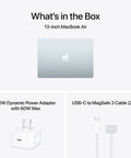 Beast Speed M5 Powered MacBook Air 13.6 Inch Laptop Built For AI, Sky Blue Finish with adapter and MagSafe cable