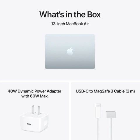 Beast Speed M5 Powered MacBook Air 13.6 Inch Laptop Built For AI, Sky Blue Finish with adapter and MagSafe cable