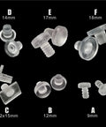 Leveling Feet Kit For Furniture 96 Pieces Soft Clear Rubber Embedded Adjustable Wobble Free Leg Pads with various diameters