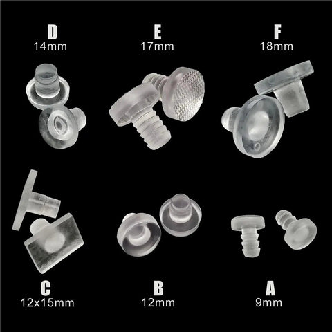 Leveling Feet Kit For Furniture 96 Pieces Soft Clear Rubber Embedded Adjustable Wobble Free Leg Pads with various diameters