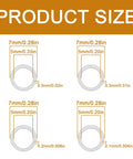 48 Piece M5x7mm Shim Washer Set Precision Steel Spacers showing size and thickness options 0.1, 0.2, 0.3, 0.5 mm in diagram