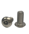 Stainless Tamper Proof Security Button Head Screws Hex Pin 6-32 3/4 Inch Length, 250 Count Pro Grade Heavy Duty Hardware Fasteners Set for Industrial Construction. Stainless tamper-proof button head screws with hex pin, front and side view.