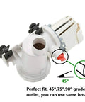Front Load Washer Pump Replacement Fits W10241025 W10321032 46197020 And Dozens More Maytag Part Numbers, side view.