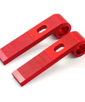 Red aluminum pieces of Four Piece T Slot Slider Miter Track Jig For Router Tables And Woodworking Gear Quick Secure Clamp
