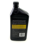 Back view of Commercial Transaxle Oil For Pumps Motors And Transmissions, 1 Quart 32 Oz bottle with usage instructions.