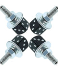 Dope Motorcycle License Plate Screws Four Piece Set Featuring Dice Bolt Decoration For Cars Bikes Hella Cool Custom Vehicle Hardware sleek black fasteners.