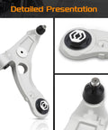 Chrysler 200 Front Lower Control Arms Kit 4Pcs Replacement Suspension Set For 2015 2016 2017 Models Excluding 17 Inch Wheels Includes Stabilizer Sway Bar End Links For A Stronger Smoother Ride, front arm close-up