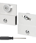 Two Pack Frameless Shower Door Rollers M6054 Top Bracket Roller Assembly With Three Quarter Inch Wheels And Ball Bearings