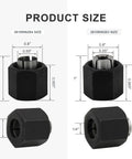 Dimensions of Router Collet Kit Replacement 1 Quarter Inch And 1 Half Inch Fits 1613 1617 1618 1619 Series Routers