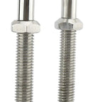 Two Pack Three Eighth Inch Stainless Steel Bow Eye U Bolt For Boat Tie Down Stern Attachment With Adjustable Nuts Heavy Duty