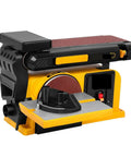 Badass Heavy Duty Two In One Belt Disc Combo Sander Grinds Wood Metal Plastic With Kick Ass Motor For Fast Sanding And Smoothing Woodworking Tasks Nationwide on a compact tabletop.