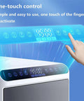 Compact Countertop Dishwasher With No Fuss Setup And Full Auto Dry control panel with digital display and touch buttons for easy operation.