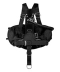 Stealth 2.0 Classic Sidemount Scuba Diving BCD with weight management system and spine pocket, black modular harness