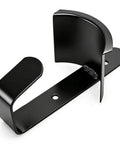 Heavy Duty Metal Wall Mount Bridle Holder Bracket with Screws, part of the Four Pack Horse Bridle Rack Hooks set in black finish.
