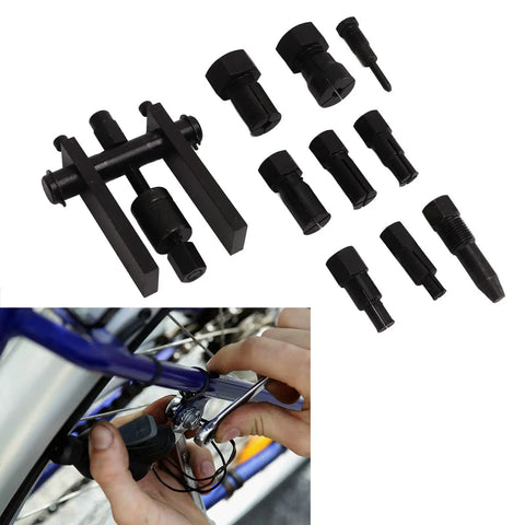 Badass Heavy Duty Motorcycle Bearing Puller Tool Set With Slide Hammer Blind Hole Removal Adapters For Universal Front Wheel Hub Replacement Fits Garage Mechanics For Bikes And Will Help You Level Up Your Garage Repair Game Fast Today, black steel adapter set