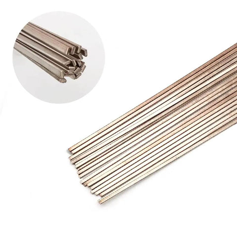 Bundle of 15 Percent Silver BCuP-5 Brazing Rods for HVAC, Dope Phosphor Copper Solder Sticks 0.050 x 1/8 x 14 Inch, 20 Pack