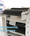 Close-up of No Sweat Semi Automatic Round Bottle Labeling Machine Built Tough Label Applicator showcasing quality components.