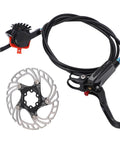 Front And Rear Disc Brake Kit For Road And Mountain Bikes Featuring Rapid Cooling Rotors And Dependable Stopping Power Built To Rip Trails And Shred Daily Rides In Matte Black, includes brake lever and rotor.