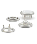 Pearl Snap Fasteners Set White Size 16 7/16 Inch 12 Count Perfect For Blouses Kids Wear And Home Decor Decorative Pearl Facing Durable Snaps