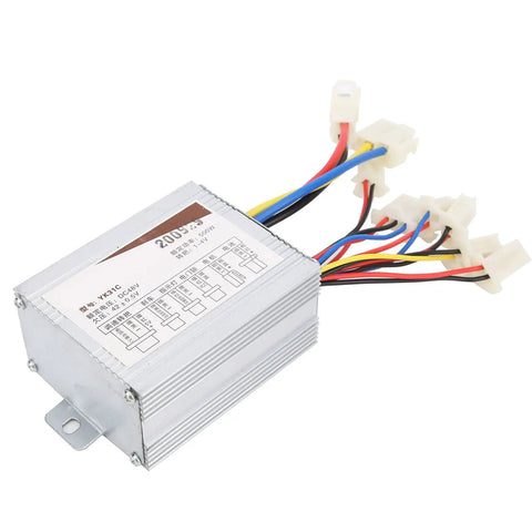48V 500W Brushed Speed Controller With Throttle Grip For Universal Motors In Electric Vehicles Like E Tricycles Scooters And Mobility Aids With Aluminum Heat Dissipation Shell, silver aluminum housing with wiring