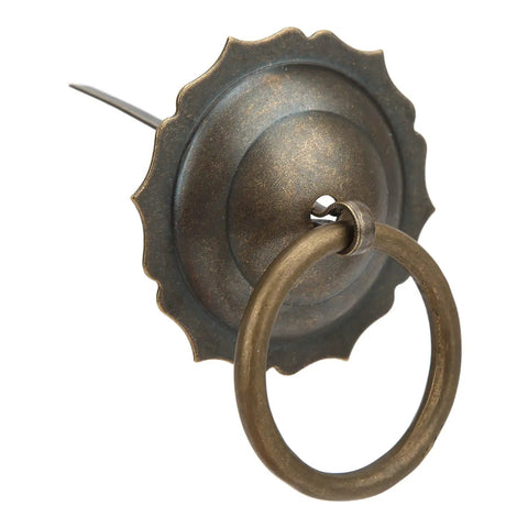 Antique Brass Cabinet Knob With U Shaped Needle Mounting Kit For Doors Drawers And Wardrobes With Old School Vibe