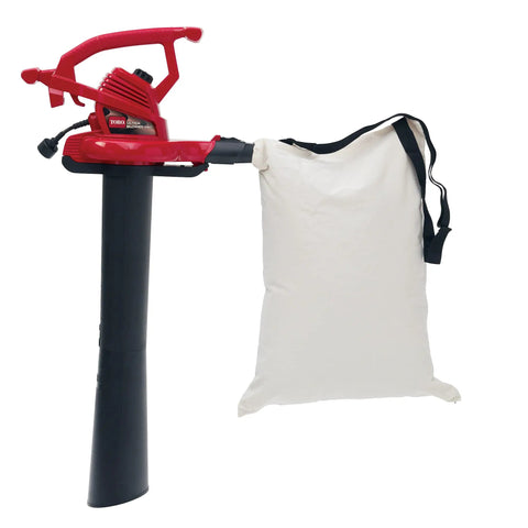 Ultra Electric Blower Vac With 250 MPH Airflow Red Mega Metal Impeller For Serious Mulching And Easy Yard Cleanup
