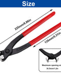 9 Inch Ear Clamp Pliers Hose Clamp Crimping Tool Carbon Steel Pinch Clamp Plier with Red Handle for Repairing Pipes and Fuel Lines