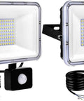 50W Led Security Light with Motion Sensor, Pir Flood Light Ip67 Waterp, dual flood lights with motion sensors and wiring.
