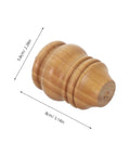 Gourd Shaped Turned Wood Furniture Legs Set 4 Pack Rubberwood Natural Finish 8 Cm Height Replacement Feet for Ottomans Cabinets Tables