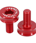 Lightweight Aluminum Alloy Bicycle Crank Arm Bolts M8 Thread Two Pack Water Resistant For Square Taper Bottom Bracket Red