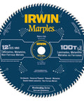 Top Shelf 12 Inch Miter Saw Blade With 100 Carbide Teeth For Laminate Wood And Non Ferrous Metal Cutting, front view, details visible.