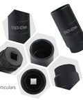 Pro Grade Oil Pressure Sensor Socket For Three Eighths Inch Drive Or One And One Eighth Inch Hex Wrench No Fuss Quick Swap For Removing And Installing Oil Sending Unit Heavy Duty Chrome Molybdenum Steel Black Finish shown from multiple angles