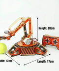 Remote Control Robot Arm Kit For Kids Build Your Own Mechanical Arm With 360 Degree Rotating Gripper Hands On STEM Toy For Learning And Creative Engineering Fun, 20cm tall wooden kit with remote