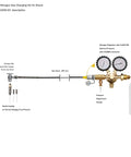 Nitrogen Regulator Kit With Gauge For Shock Absorbers, 0 To 3600 PSI Range, 0 To 600 PSI Delivery, 3 Ft Hose, CGA580 Tank Connector, No Air Loss Coupler 556 displayed
