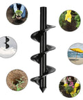 Efficient Garden Auger Drill With Non Slip Handle Post Hole Digger and usage in various gardening applications