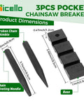Pocket Chainsaw Repair Kit With 3 Piece Breaker Set And 10 Pro Grade 0.325 Inch Chain Joiners Link Repair Presets Straps