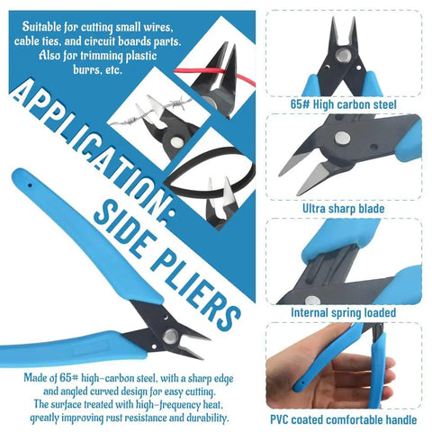 28 Piece Model Tools Kit For Hobby Builders, Essential DIY Craft Set with high-carbon steel side pliers for precise cutting