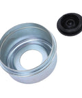 Metal wheel bearing protector dust cap cover with 2.72 inch precise fit for boat trailer marine and RV axles, rubber shield included.