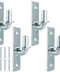 Workhorse Heavy Duty Wall Mount Gate Hinges 4 Pack For Farm And Chain Link Fences With Five Eighth Inch Pin Outdoor Metal Gate Hardware For Posts Rust Resistant Galvanized Steel Build For Long Lasting Outdoor Gate Use shown with screws
