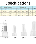 woshilaoDS 250 pcs closed-end nylon insulated crimp connectors kit with CE1, CE2 and CE5 for 22-16 to 12-10 AWG