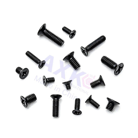 Top Shelf Carbon Steel 720 Piece Mini Screw Assortment Kit featuring Phillips cross drives and countersunk flat heads.