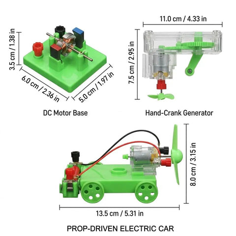 Hands On Electricity Lab Kit For Kids And Students Kid Friendly DIY Circuit Building Hand Crank Generator Mini DC Motor