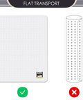 Flat and rolled shipping comparison of Clear 32x48 Office Chair Mat For Carpeted Floors, Heavy Duty Desk Chair Mat With Studded Underside.