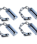 Four Piece Door Chain Lock Set With Six Screws Premium Stainless Steel Chain Locks For Inside Doors High Security Anti Theft