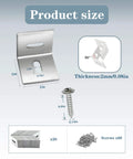 Z Clips Table Top Fasteners 20 Pack With 60 Screws Included For Wood Tabletops And Countertops, size and dimensions shown
