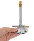 Portable Propane Burner Kit For Outdoor Heating And Cooking, Safe Bunsen-Style Gas Burner With Regulator shown in a hand